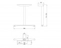 MILADESIGN piétement central pied Linear LN3302 argent