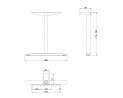 MILADESIGN piétement central pied Linear LN3102 argent