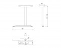 MILADESIGN piétement extreme pied Linear LN3101 argent