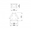 MILADESIGN tete de raccordement G7 ST955/3x120 argent