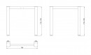 MILADESIGN piétement G6 ST626/80 argent