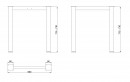 MILADESIGN piétement G6 ST626/70 argent