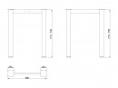 MILADESIGN piétement G6 ST626/60 argenté