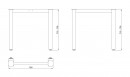 MILADESIGN piétement G6 ST622/80 argent