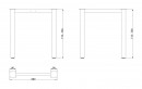 MILADESIGN piétement G6 ST622/70 argent