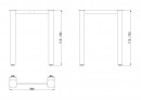 MILADESIGN piétement G6 ST622/60 argent