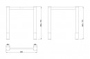 MILADESIGN piétement G6 ST611/70 argent