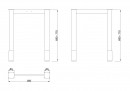 MILADESIGN piétement G6 ST611/60 argent