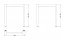 MILADESIGN piétement G6 ST526/70 argenté