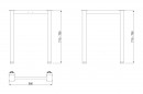 MILADESIGN piétement G6 ST526/60 argent