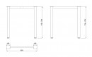 MILADESIGN piétement G6 ST522/70 argent