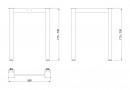 MILADESIGN piétement G6 ST522/60 argent