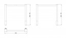 MILADESIGN piétement G6 ST511/80 argent