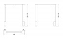 MILADESIGN piétement G6 ST511/70 argent