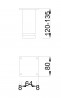 MILADESIGN pied de meuble G5 ST506/12 argenté