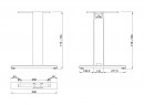 MILADESIGN G3 ST227/60 piétement extreme argenté