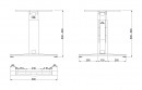 MILADESIGN piétement réglable central G3 ST224R argent