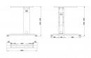 MILADESIGN piétement réglable extreme G3 ST223R argenté