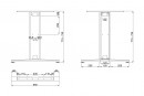MILADESIGN piétement central G3 ST224 argent