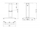 MILADESIGN piétement extreme G3 ST223/60 argenté