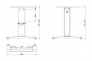 MILADESIGN piétement central G3 ST221 argenté