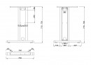 MILADESIGN piétement extrémité G1 ST203 argent