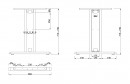 MILADESIGN piétement central G1 ST202 argent