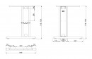 MILADESIGN piétement extreme G1 ST201 argent