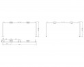 MILADESIGN piétement Quark Q7616 argenté