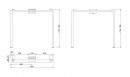 MILADESIGN piétement Quark Q7608 argent