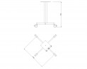 MILADESIGN pied de table central Quark Q7200 argent