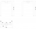 MILADESIGN piétement Quantum Q7306 argent