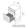HETTICH 9132349 poubelle Bin.it Flex 600 mm