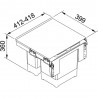 FRANKE trieur Garbo 45-2 1x12l+1x18l
