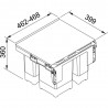 FRANKE trieur Garbo 50-3 1x8l+2x12l