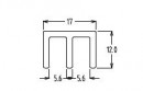 Profil pour verre haut 2m brun