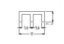 Profil pour verre bas 2m blanc