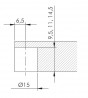IF-foret 15 mm pour support d'étagere Flipper