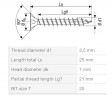 SPAX vis a bois 3,5x25mm tete fraisée TXS W 4C MH
