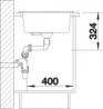 BLANCO 515050 Évier Metra 9 sans excentrique Silgranit PuraDur café BLANCO 515050 Évier Metra 9 sans excentrique Silgranit PuraDur café