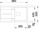BLANCO 513044 Évier Metra 5 S c/excentr Silgranit PuraDur anthracite