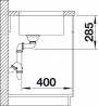 BLANCO 518201 évier Supra 400-U sans tige inox brossé