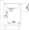 BLANCO 516277 Évier Lantos 9 E-IF avec excentrique inox brossé