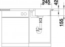 BLANCO 517281 Évier Lantos 5 S-IF avec excentrique inox brossé