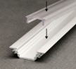 StrongLumio moulure de recouvrement C pour profil LED a clipser, 2000mm transluc