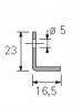 HETTICH 9117418 TopLine M/35 moulure de porte 2,05 m