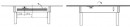 Tige de basculement de table 2028/650 mm