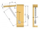 IF vérin a gaz Kraby, pour abattant supérieur, réglable, 244mm/120N