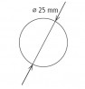StrongWire tringle de penderie, ronde, 25/3000mm, chrome