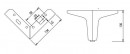 StrongLegs pied de meuble FS003 130mm chrome brillant